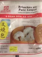 Mängden socker i Brioches au porc laqué ( cuites à la vapeur ) surgelées