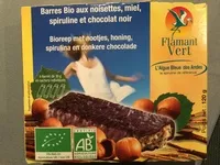 Mängden socker i Barres Bio aux Noisettes, Miel, Spiruline et Chocolat Noir