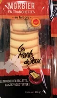 Mängden socker i Morbier en tranchettes au lait cru