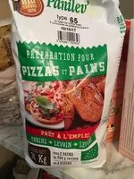 Mängden socker i Préparation pour pizzas et pains