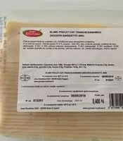 Mängden socker i Blanc de poulet cuit tranche/sandwish