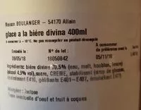 Mängden socker i Glace à la Bière Divina