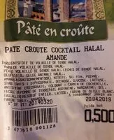 Mängden socker i Pâté en Croûte Cocktail Halal Amandes