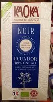 Mängden socker i Chocolat noir 80% - Équateur