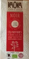 Mängden socker i Chocolat noir pétales de mais cranberries
