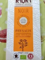 Mängden socker i Tablette Chocolat noir Physalis