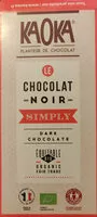 Mängden socker i Chocolat noir biologique