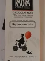Mängden socker i Kaoka chocolat noir reglisse