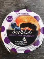 Mängden socker i Sablé fourré aux myrtilles