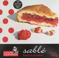 Mängden socker i Sablé fourré à la praline rose de Lyon