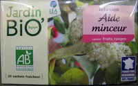 Mängden socker i Infusion Aide minceur saveur fruits rouges Jardin Bio