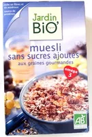 Mängden socker i Muesli sans sucres ajoutés aux graines gourmandes