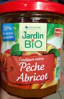 Mängden socker i Jardin Bio Confiturepeche Abricot Bio 320G