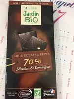 Mängden socker i Chocolat noir et éclats de fèves