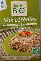 Mängden socker i Mix Céréales à l'amarante et quinoa aux petits légumes Jardin BiO'