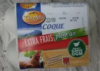 Mängden socker i 6 gros œufs extra frais plein air