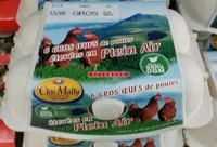 Mängden socker i 6 gros oeufs de poules élevées en plein air
