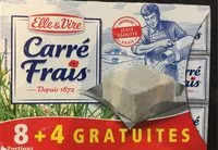 Mängden socker i Carré frais 8+4 gratuites