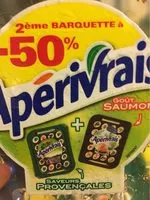 Mängden socker i Aperivrais saveurs provençales / goût saumon