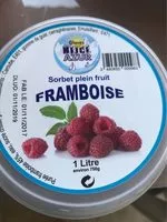 Mängden socker i Sorbet plein fruit framboise