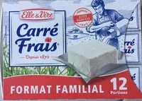 Mängden socker i Carré frais - format familial