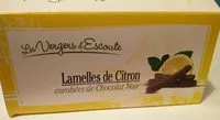 Mängden socker i Lamelles de Citron enrobées de chocolat noir