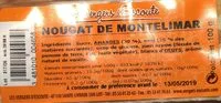 Mängden socker i Nougat de montelimar