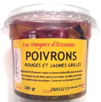 Mängden socker i Poivrons rouges et jaunes grillés