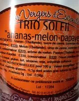 Mängden socker i Trio soleil ananas melon papaye