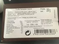 Mängden socker i Truffe Fantaisie Nature