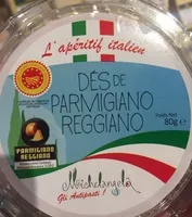 Mängden socker i dés de parmigiano reggiano