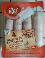 Mängden socker i 4 saucisses paysannes au fromage