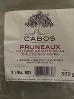Mängden socker i Pruneaux calibre géants 33/44 (fruits aux 500 g)