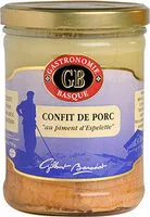 Mängden socker i Confit de porc à la graisse de canard et piment Espelette