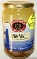 Mängden socker i Saucisses confites "à la graisse de canard"