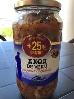 Mängden socker i Axoa de veau