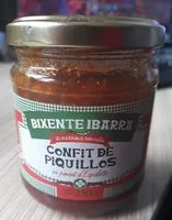 Mängden socker i Confit de piquillos au piment d'espelette
