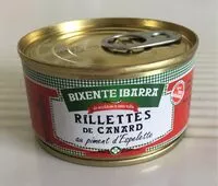 Mängden socker i Rillettes de canard au piment d'Espelette