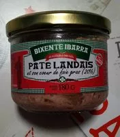 Mängden socker i Pâté landais et son cœur de foie gras (20%)