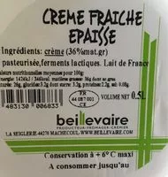 Mängden socker i Creme fraiche epaisse