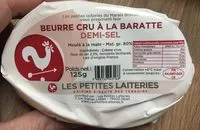 Mängden socker i Beurre cru a la baratte demi-sel
