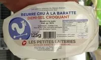 Mängden socker i Beurre cru à la baratte demi-sel croquant