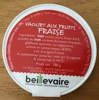 Mängden socker i Yaourt aux fruits - Fraise
