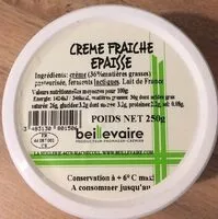 Mängden socker i Creme fraiche épaisse
