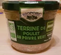 Mängden socker i Terrine de poulet au poivre vert bio