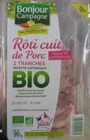 Mängden socker i Rôti cuit de porc 2 tranches Bio