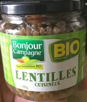 Mängden socker i Lentilles cuisinées bio
