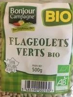 Mängden socker i Flageolets verts BIO