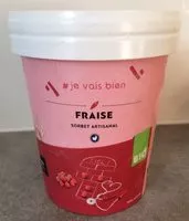 Mängden socker i Sorbet artisanal BIO à la fraise