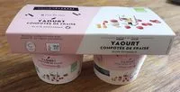 Mängden socker i Yaourt glacés compotée de fraise